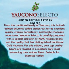 Yaucono Selecto Whole Bean Coffee 2 lb Medium Dark Roast 100 Percent Arabica