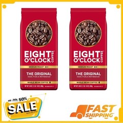 ( 2 Pack ) Eight O’Clock The Original, Medium Roast, Whole Bean Coffee 30oz