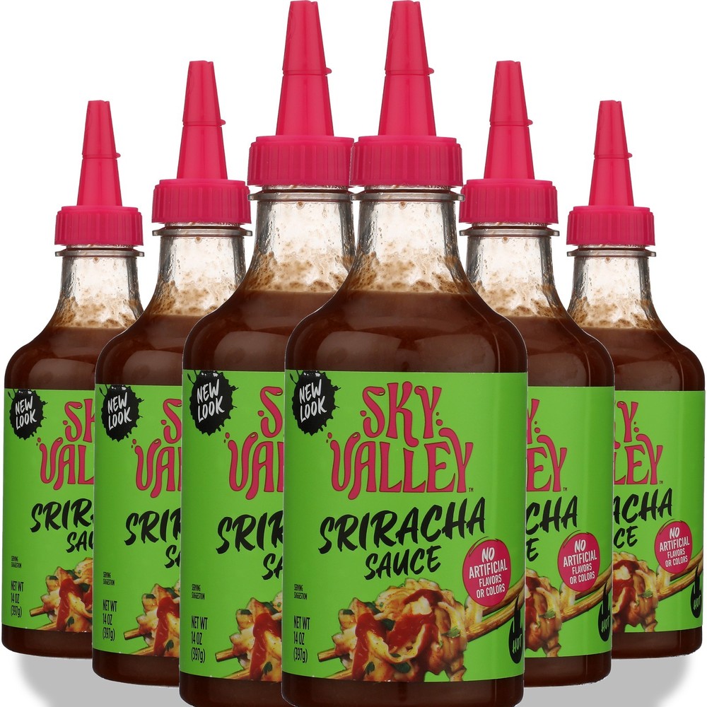 Sky Valley Sriracha Sauce 14 Oz Hot Chili 6 Pack