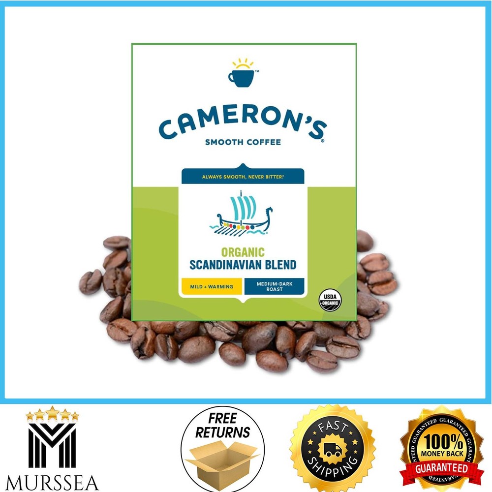 Cameron’s Organic Scandinavian Blend Ground Coffee 12oz Smooth Roast