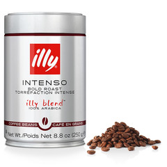 Illy Intenso Whole Bean Coffee, Dark Roast, Intense, Robust and Full Flavored wi