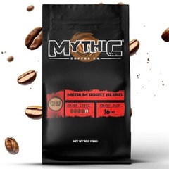 Mythic Coffee Beans, Bag, Fresh Gourmet Roast, Fair Trade, Vegan and Keto Friend