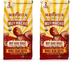 Mayorga Decaf Coffee 2lb Dark Roast Organic Whole Beans