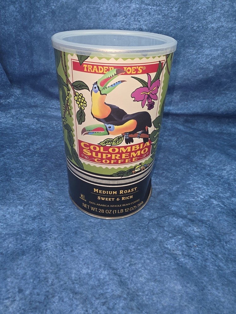1 Packs Trader Joe’s Colombia Supremo Medium Roast Whole Bean Coffee 28 OZ Each