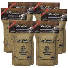 Wallenford Jamaica Blue Mountain Coffee Beans 16oz PACK OF 6