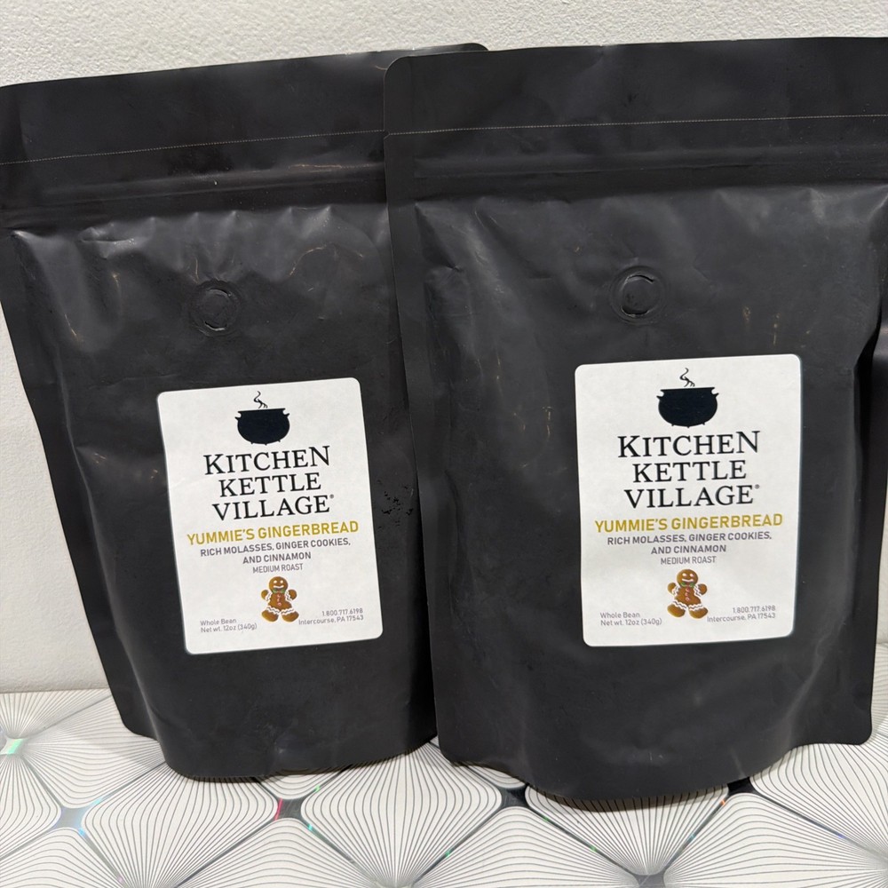 Kitchen Kettle Village Yummies Gingerbread Coffee Beans 2 Bags