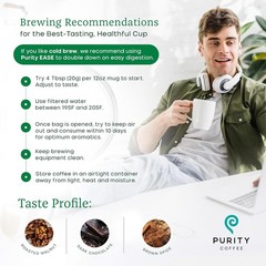 Purity Coffee EASE Low Acid Dark Roast Ground Coffee 12oz USDA Organic Arabica