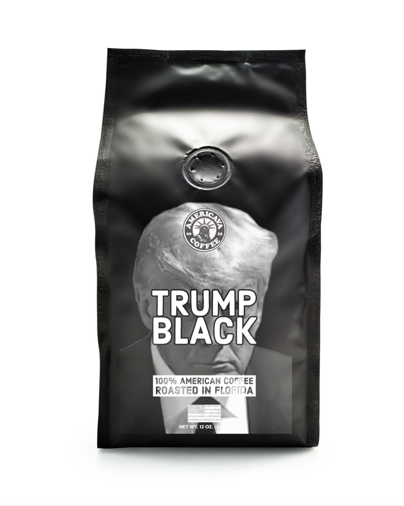 Trump Black Dark Roast Whole Beans 100% Made in the USA Hawaiian Grown