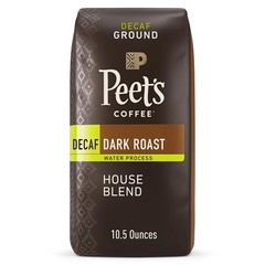 Peet’s Decaf House Blend Dark Roast Ground Coffee