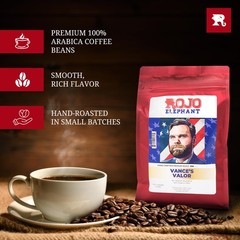 11 oz Vances Valor Handcrafted Ground Coffee Arabica Toasted Coconut Chocolate
