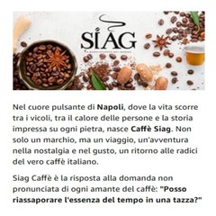 SIAG Coffee Beans ITALIAN COFFEE Line LAPILLI Blend 1 kg Bags Espresso Napoli