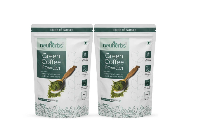 Neuherbs Uroasted Arabica Green Coffee Beans Powder For Weight Loss Management