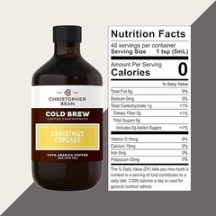 Christopher Bean Cold Brew Coffee Concentrate – Christmas Cupcake Coffee Bottle