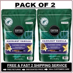 Zavida Coffee Whole Bean Coffee, Hazelnut Vanilla (32 oz.) FREE SHIPPING