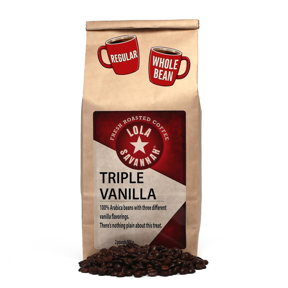 Lola Savannah Triple Vanilla Whole Bean Coffee – Three Unique Layers of Vanilla