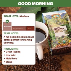 Low Acid Organic Coffee – Whole Bean, Mold-Free & 16 Ounce (Pack of 1)