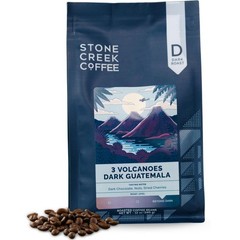 12 Oz 3 Volcanoes Dark Guatemala Roast Whole Bean Coffee Dark Chocolate