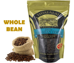 ☑️100% HAWAIIAN COFFEE HUALALAI ESTATE Kona Hawaii 7oz WHOLE BEAN Pesticide Free