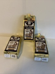 3 Packs MULVADI 100% KONA COFFEE BEAN 7 Oz Ea Bb 2/27 Gourmet Roast Free Ship