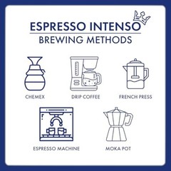100% Robusta Whole Bean Espresso Coffee, Medium Roast, 2.2 lb Bag – Intense Flav