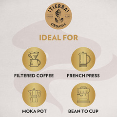 ¡Tierra! Organic for Planet Whole Bean Coffee, Light Roast, 100% Arabica, . Lb B