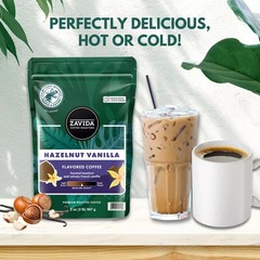 Zavida Coffee Whole Bean Coffee, Hazelnut Vanilla (32 oz.)