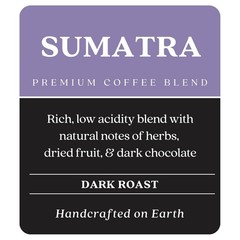 Gourmet Dark Roast Whole Bean Coffee – Sumatra Blend, 2 Pounds of Rich Flavor