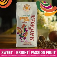 Mayorga Organic Coffee 5lb Buenos Dias – Light Roast Whole Bean Coffee Specia…