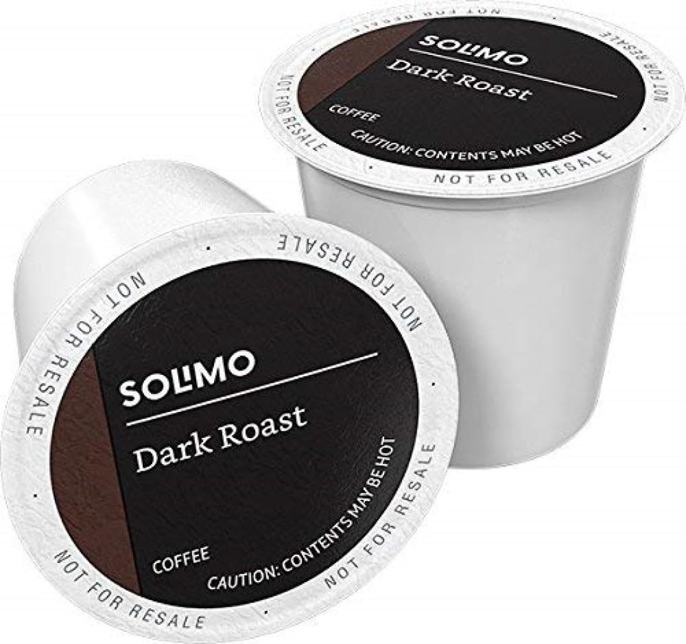 Amazon Brand – Solimo Dark Roast Coffee Pods, 100 Count (Pack of 1)