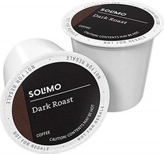 Amazon Brand – Solimo Dark Roast Coffee Pods, 100 Count (Pack of 1)