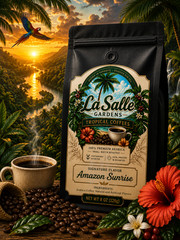 Amazon SunriseArabica Whole Bean Coffee 8 oz. Natural & Artificial Flavoring USA