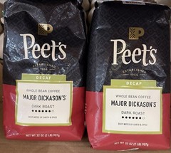 Peet’s Dark Roast Whole Bean, Major Dickason’s Blend-2 Pack (2-32 oz. bags)