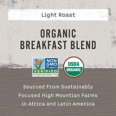 Allegro Coffee Organic Breakfast Blend Whole Bean 12 Ounce (Pack of 1)