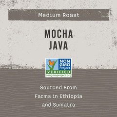Mocha Java Whole Bean Coffee, 12 Oz