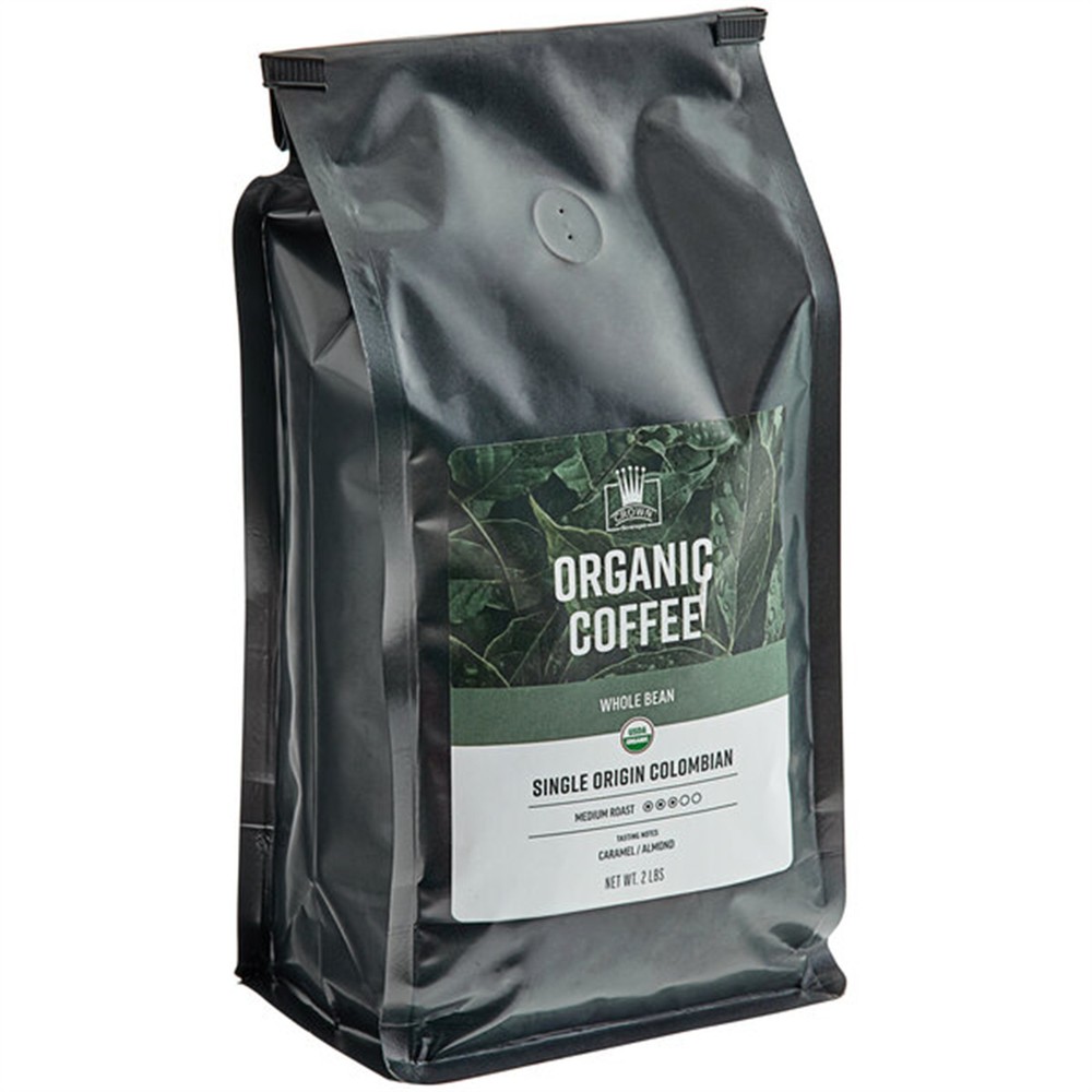 Crown Beverages Organic Single Origin Colombian Whole Bean Coffee 2 lb