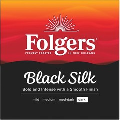Folgers Black Silk Coffee, Dark Roast, Keurig K-Cup 10 Count (Pack of 6)