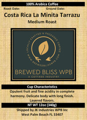 Roasted on Demand Coffee: Costa Rica La Minita Tarrazu